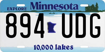 MN license plate 894UDG