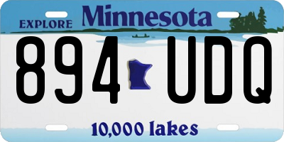 MN license plate 894UDQ