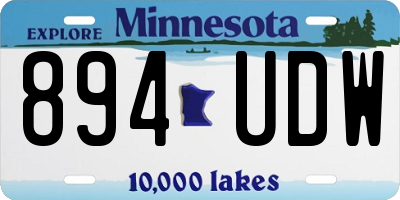 MN license plate 894UDW