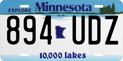 MN license plate 894UDZ