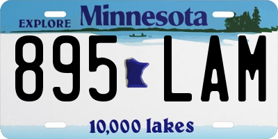 MN license plate 895LAM