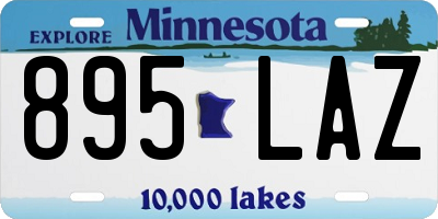 MN license plate 895LAZ