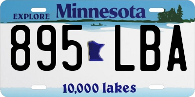 MN license plate 895LBA