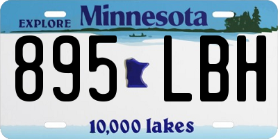 MN license plate 895LBH
