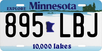 MN license plate 895LBJ