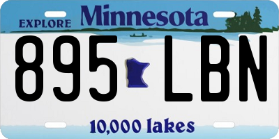 MN license plate 895LBN