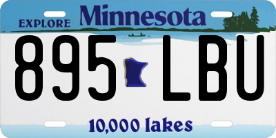 MN license plate 895LBU