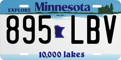 MN license plate 895LBV