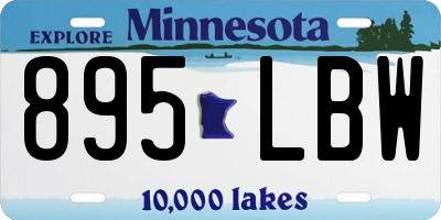 MN license plate 895LBW