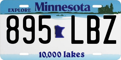 MN license plate 895LBZ