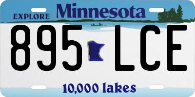 MN license plate 895LCE