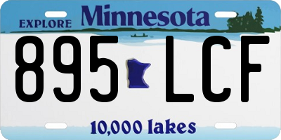 MN license plate 895LCF