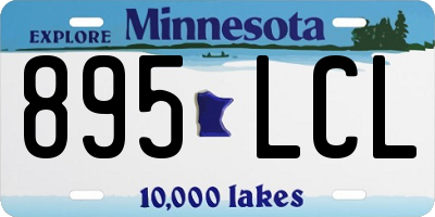 MN license plate 895LCL