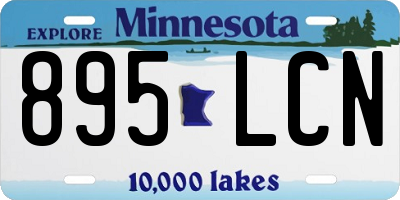 MN license plate 895LCN