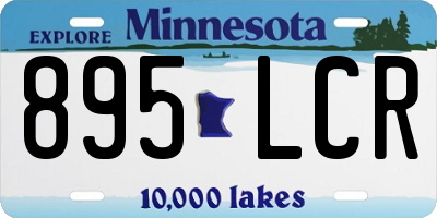 MN license plate 895LCR