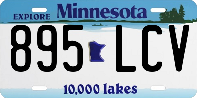 MN license plate 895LCV
