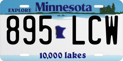 MN license plate 895LCW