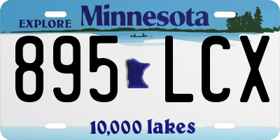 MN license plate 895LCX