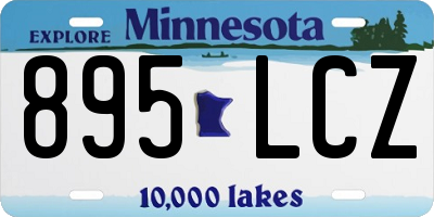 MN license plate 895LCZ