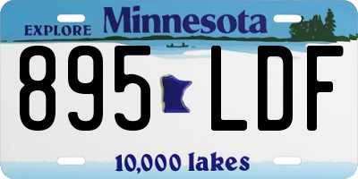 MN license plate 895LDF