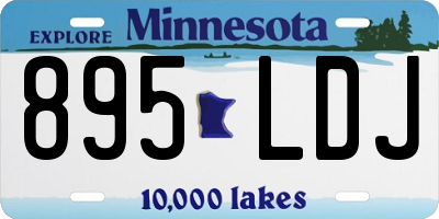 MN license plate 895LDJ
