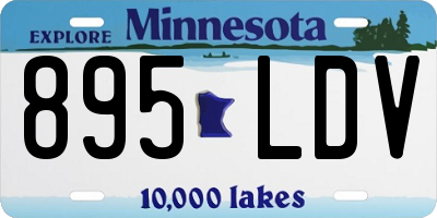 MN license plate 895LDV