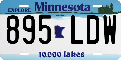 MN license plate 895LDW