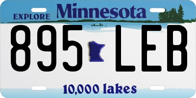MN license plate 895LEB
