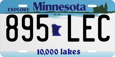 MN license plate 895LEC