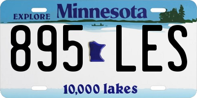 MN license plate 895LES