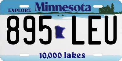 MN license plate 895LEU