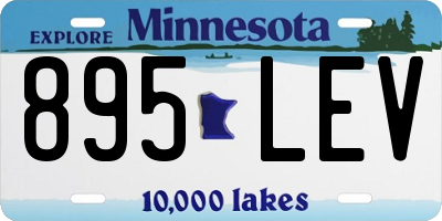 MN license plate 895LEV