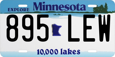 MN license plate 895LEW