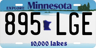 MN license plate 895LGE