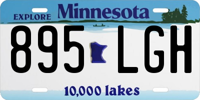 MN license plate 895LGH
