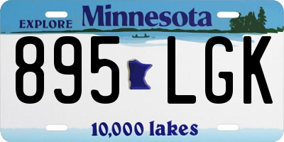 MN license plate 895LGK