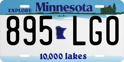 MN license plate 895LGO
