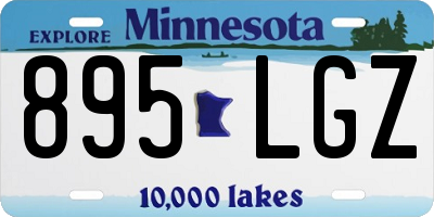 MN license plate 895LGZ