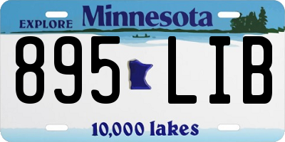 MN license plate 895LIB