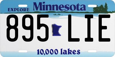 MN license plate 895LIE