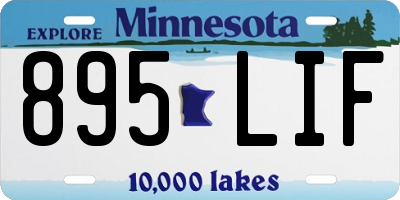 MN license plate 895LIF