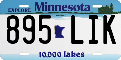 MN license plate 895LIK