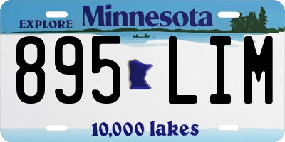 MN license plate 895LIM