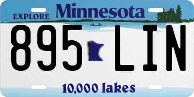 MN license plate 895LIN