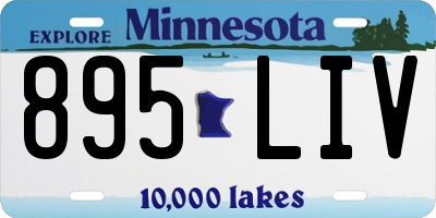 MN license plate 895LIV