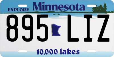 MN license plate 895LIZ