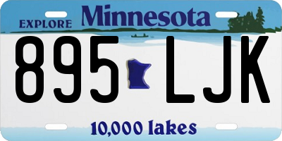 MN license plate 895LJK