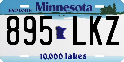 MN license plate 895LKZ