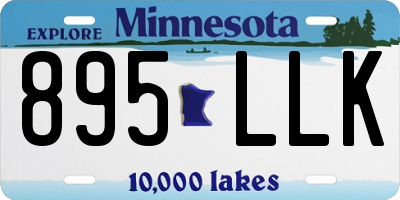 MN license plate 895LLK