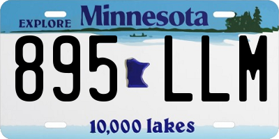 MN license plate 895LLM